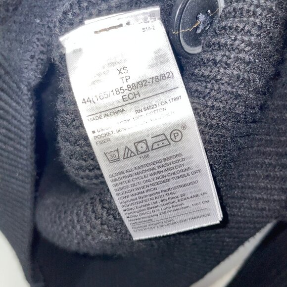 Banana Republic Men's Utility Shawl Neck Cardigan Knit Sweater Black XS Cotton - Picture 10 of 13